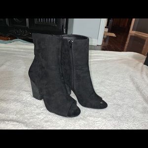 Black open toed heels